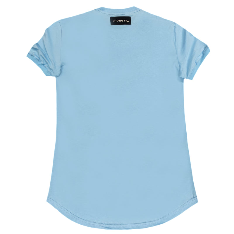 Κοντομάνικη μπλούζα Vinyl art clothing - 83540-24 - mirror logo t-shirt γαλάζιο