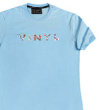 Κοντομάνικη μπλούζα Vinyl art clothing - 83540-24 - mirror logo t-shirt γαλάζιο