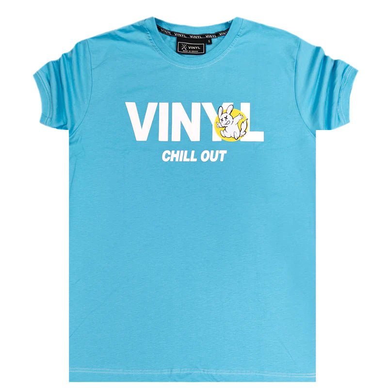 Vinyl art clothing - 84756-24-W - chill out t-shirt - light blue