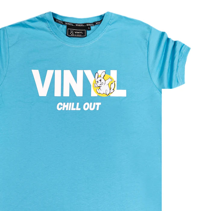 Vinyl art clothing - 84756-24-W - chill out t-shirt - light blue
