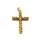 Κρεμαστό από ανοξείδωτο ατσάλι Gang - GNG309 - cross pendant χρυσό
