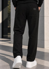 Ανδρικό παντελόνι Close Society-WAFFLE PANTS-black simple oversized pants μαύρο