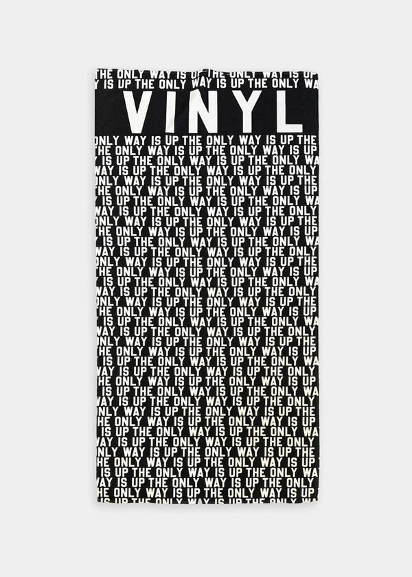 Πετσέτα θαλάσσης Vinyl Art Clothing - 88965-01 - beach towel infinite up logo μαύρο