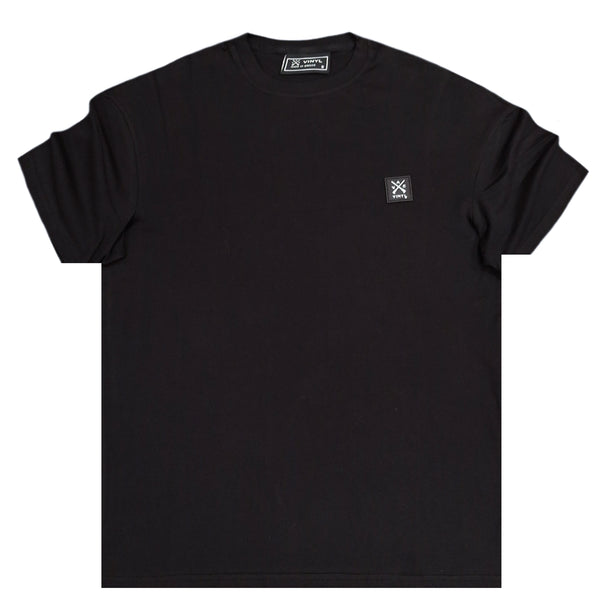 Κοντομάνικη μπλούζα Vinyl art clothing - 89420-01 - signature bear oversize fit μαύρο