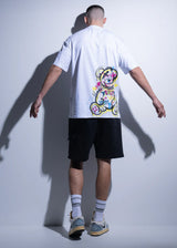 Κοντομάνικη μπλούζα Vinyl art clothing - 89420-02 - signature bear logo oversize fit λευκό