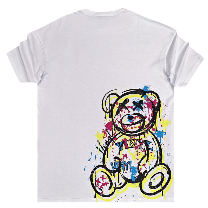 Κοντομάνικη μπλούζα Vinyl art clothing - 89420-02 - signature bear logo oversize fit λευκό