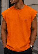 VINYL ART CLOTHING Ανδρική αμάνικη μπλούζα πορτοκαλί Sleeveless Oversized Tee 89520-27