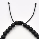 Gang - GNG007 - high quality black steel bracelet with wood detail - black