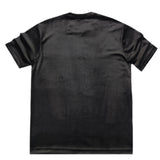 Henry clothing - 9-013 - velvet tee with logo - black