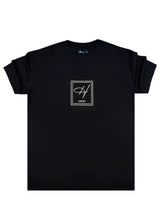 Ανδρική κοντομάνικη μπλούζα Henry clothing 9-036 μαύρη