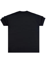 Ανδρική κοντομάνικη μπλούζα Henry clothing-9-121-oversized shirt μαύρο