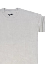 Ανδρική κοντομάνικη μπλούζα Henry clothing - 9-101 - linen oversized shirt γκρι
