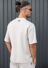 Ανδρική κοντομάνικη μπλούζα Henry clothing-9-121-linen oversized shirt λευκό