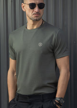 Ανδρική κοντομάνικη μπλούζα Henry clothing 9-130-χακί