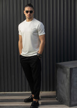 Ανδρική κοντομάνικη μπλούζα Henry clothing 9-130-λευκή