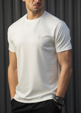 Ανδρική κοντομάνικη μπλούζα Henry clothing 9-130-λευκή
