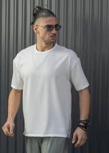 Ανδρική κοντομάνικη μπλούζα Henry clothing 9-131-λευκή
