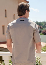 HENRY CLOTHING Ανδρική κοντομάνικη μπλούζα στο χρώμα του πούρου 9-147-pouro