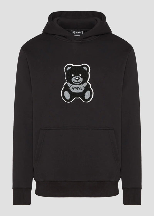 Ανδρικό φούτερ με κουκούλα Vinyl Art Clothing-91919-01-puff Teddy hoodie regular fit -black