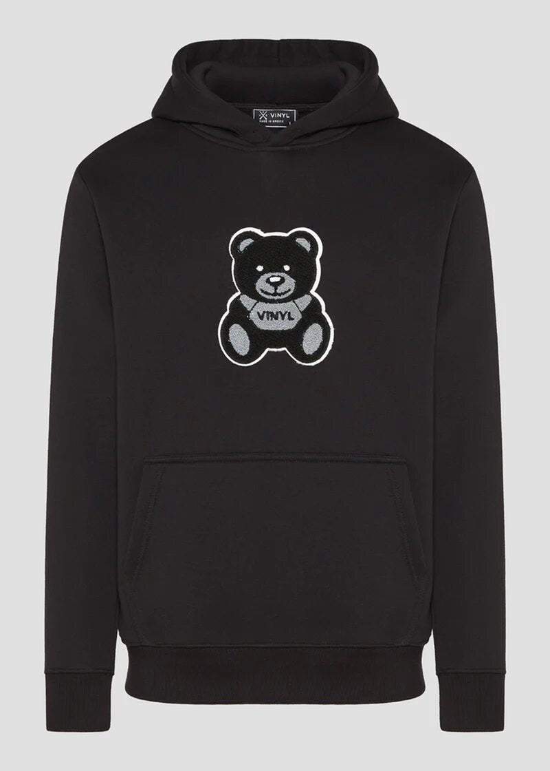 Ανδρικό φούτερ με κουκούλα Vinyl Art Clothing-91919-01-puff Teddy hoodie regular fit -black