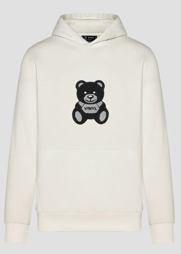 Ανδρικό φούτερ με κουκούλα Vinyl Art Clothing-91919-01-puff Teddy hoodie regular fit -white