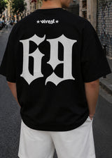 VINYL ART CLOTHING Ανδρική κοντομάνικη μπλούζα μαύρη oversized Flow District 96347-01
