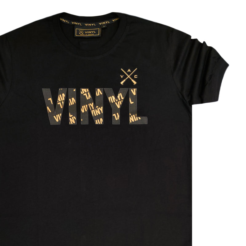 Vinyl art clothing - 96485-01 - empossed print t-shirt - black