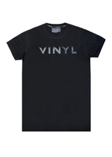 Αντρική κοντομάνικη μπλούζα - Vinyl Art Clothing - 99240-01 - με αναγλυφο  elevated logo regular fit - μαύρο