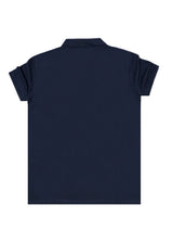 Κοντομάνικη μπλούζα τύπου πόλο GUF - A-150-3 - basic polo slim fit tee σκούρο μπλε