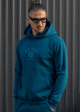 Ανδρικό φούτερ με κουκούλα Henry Clothing-3-752-Henry logo hoodie petrol