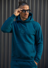Ανδρικό φούτερ με κουκούλα Henry Clothing-3-752-Henry logo hoodie petrol