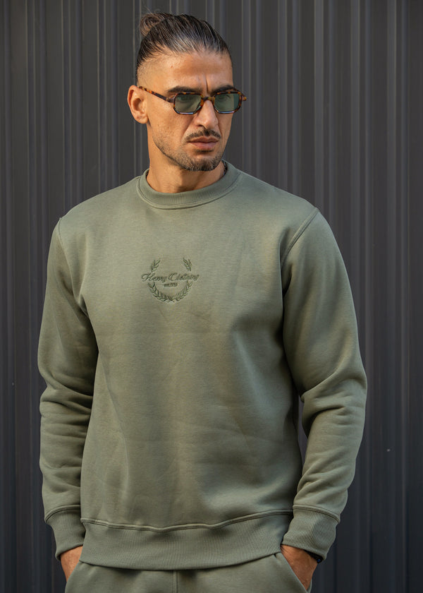 Ανδρικό φούτερ Henry Clothing-3-779-khaki