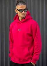 Ανδρικό φούτερ με κουκούλα Henry Clothing-3-766-fuchsia-statement back print