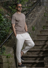 HENRY CLOTHING Ανδρική αμάνικη μπλούζα καφέ 3-613-brown