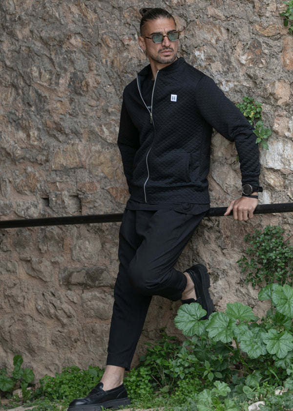 Ανδρική Ζακέτα Henry clothing - 3-631 - capitone μαύρο