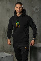 Henry clothing - 3-509 - logo hoodie - black