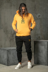 Henry clothing - 3-509 - logo hoodie - orange