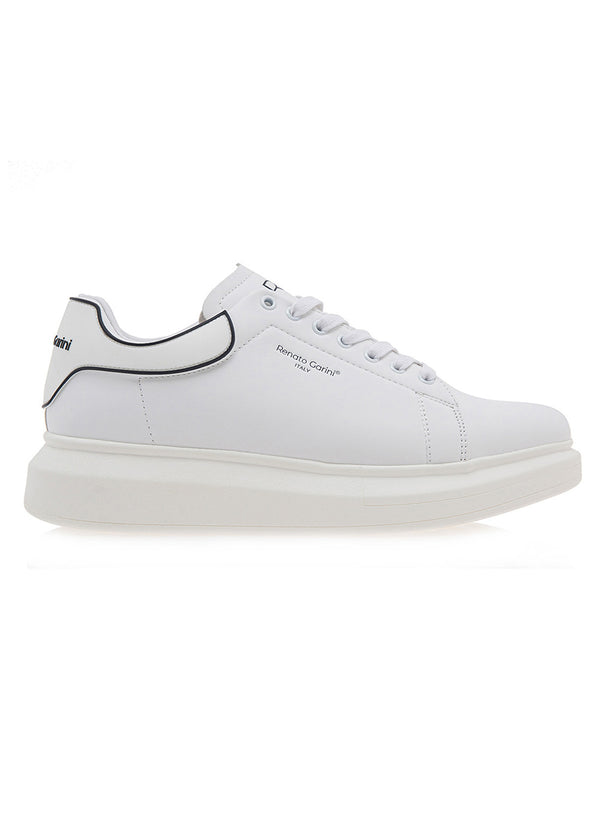 Renato garini italy - ACE-731 - black lined sneakers - white
