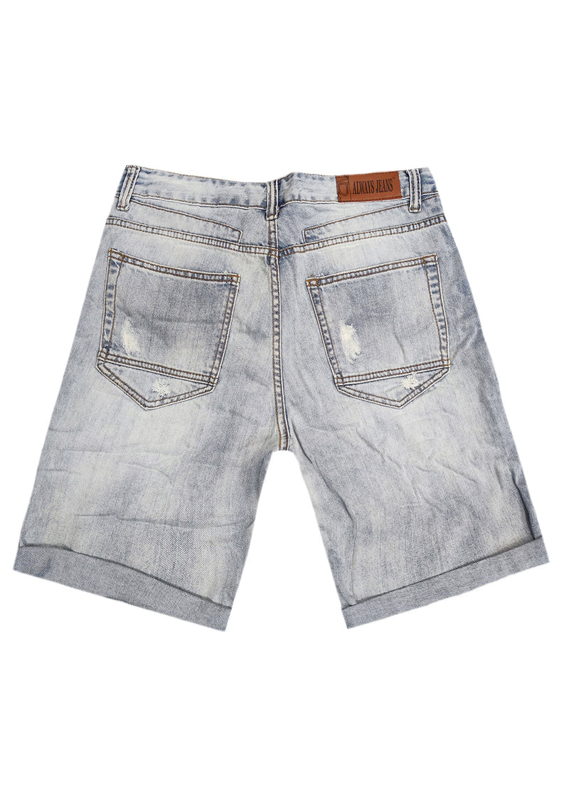 Ανδρική βερμούδα denim GUF - AD7382 - denim shorts ανοιχτό denim