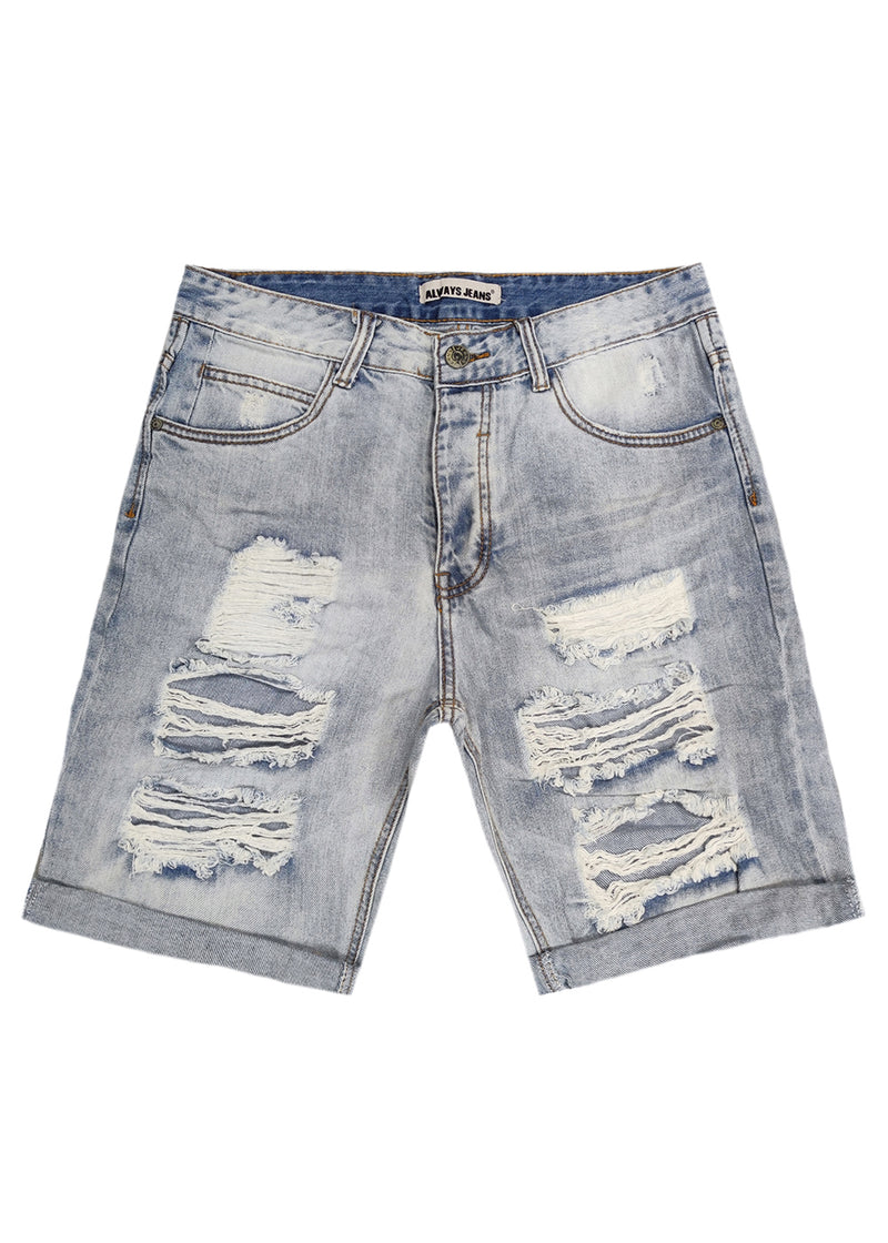 Ανδρική βερμούδα denim Gang - AD7382 - denim shorts ανοιχτό denim