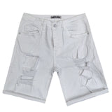 Ανδρική βερμούδα Gang - AD7402 - fabric shorts λευκό