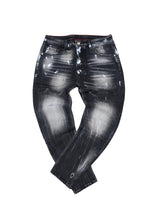 Ανδρικό τζιν παντελόνι - GUF-AD8326-black basic jeans regular fit