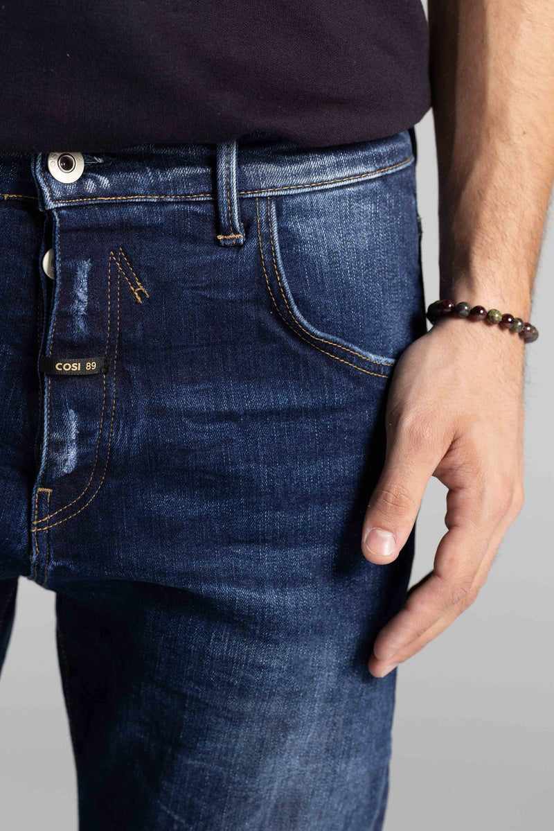 Ανδρικό τζιν παντελόνι Cosi Jeans - 66-APPIO 3 - jeans regular fit σκούρο μπλε