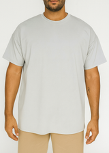 Ανδρική κοντομάνικη μπλούζα Tony Couper- B25/1 - fabric oversized t-shirt γκρι