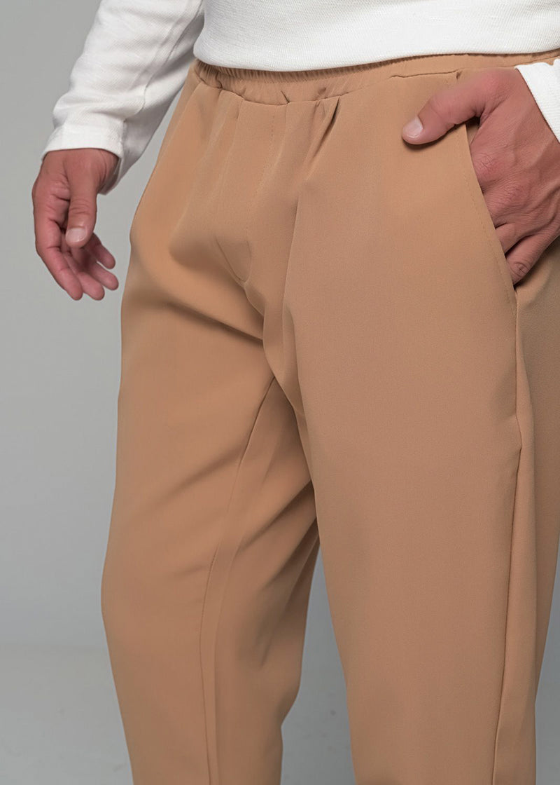 Ανδρικό υφασμάτινο παντελόνι Ben Tailor - BENT.1124 - MONACO fabric pants light brown