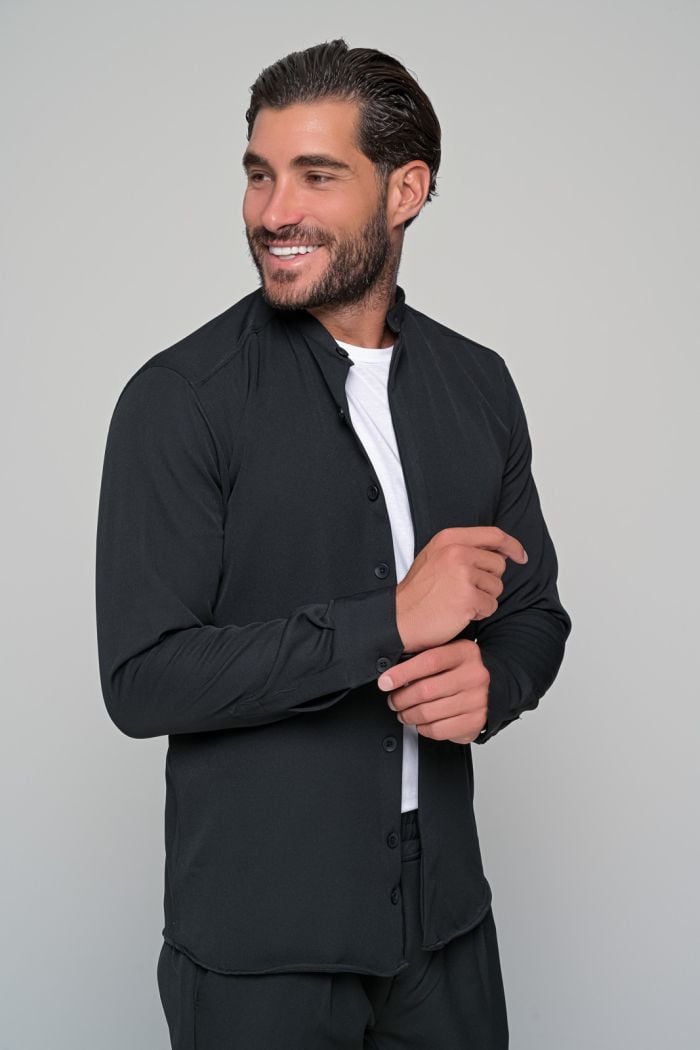 Ανδρικό σετ πουκάμισο-παντελόνι Ben Tailor - BENT.1123 - set MONACO μαύρο