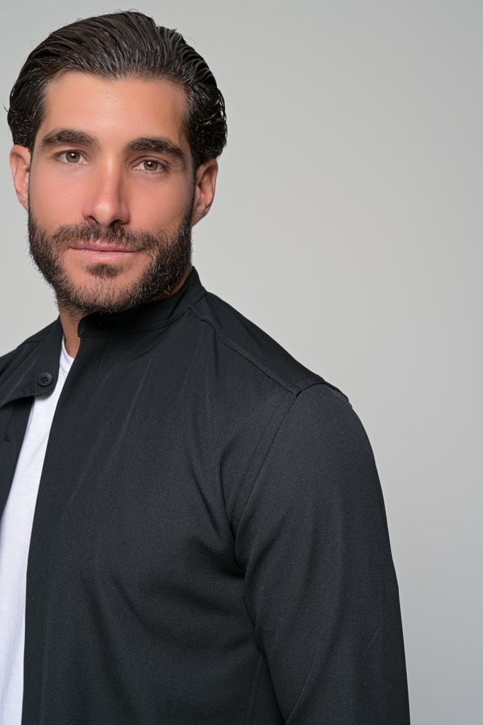Ανδρικό σετ πουκάμισο-παντελόνι Ben Tailor - BENT.1123 - set MONACO μαύρο