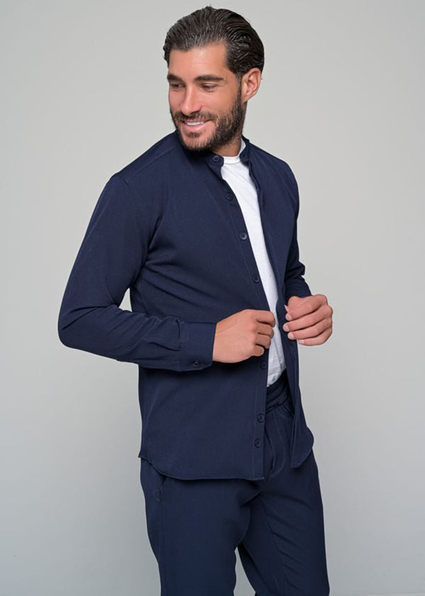Ανδρικό σετ πουκάμισο-παντελόνι Ben Tailor - BENT.1123 - set MONACO μπλε