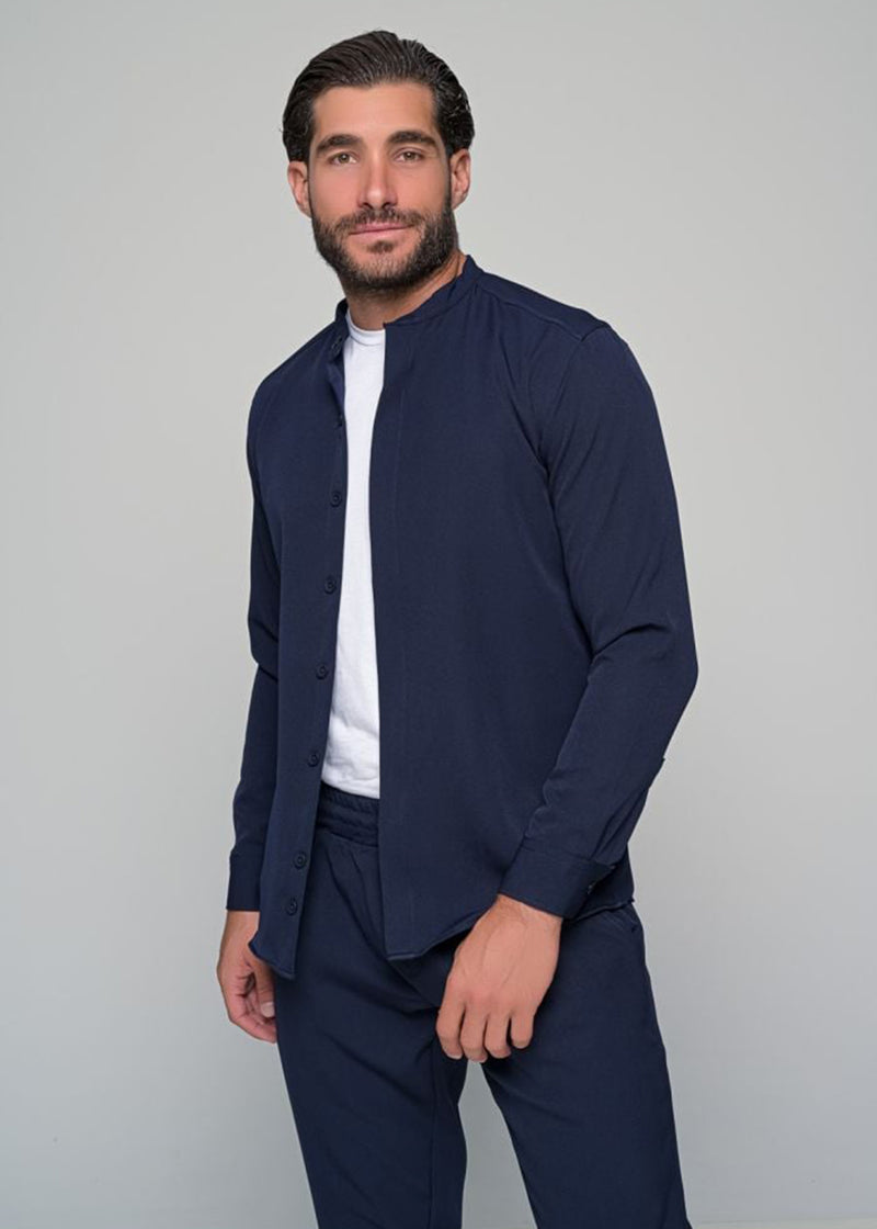 Ανδρικό σετ πουκάμισο-παντελόνι Ben Tailor - BENT.1123 - set MONACO μπλε