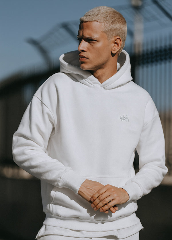 Ανδρικό μακρυμάνικο φούτερ Two Brothers - BF-25580-white regular fit